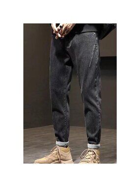 Men's Plus Size Wash Straight Leg Jeans